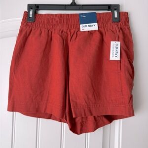 Old Navy Orange Linen Shorts